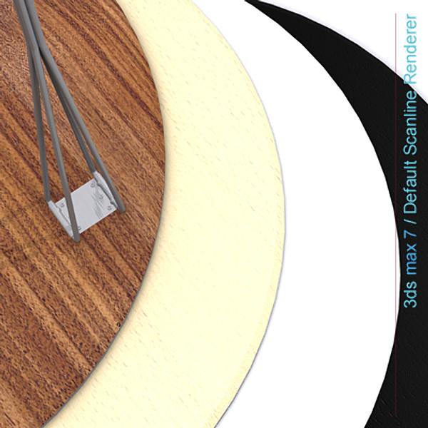 arne jacobsen tables 3d model - circular table span legs... by Lajhar 